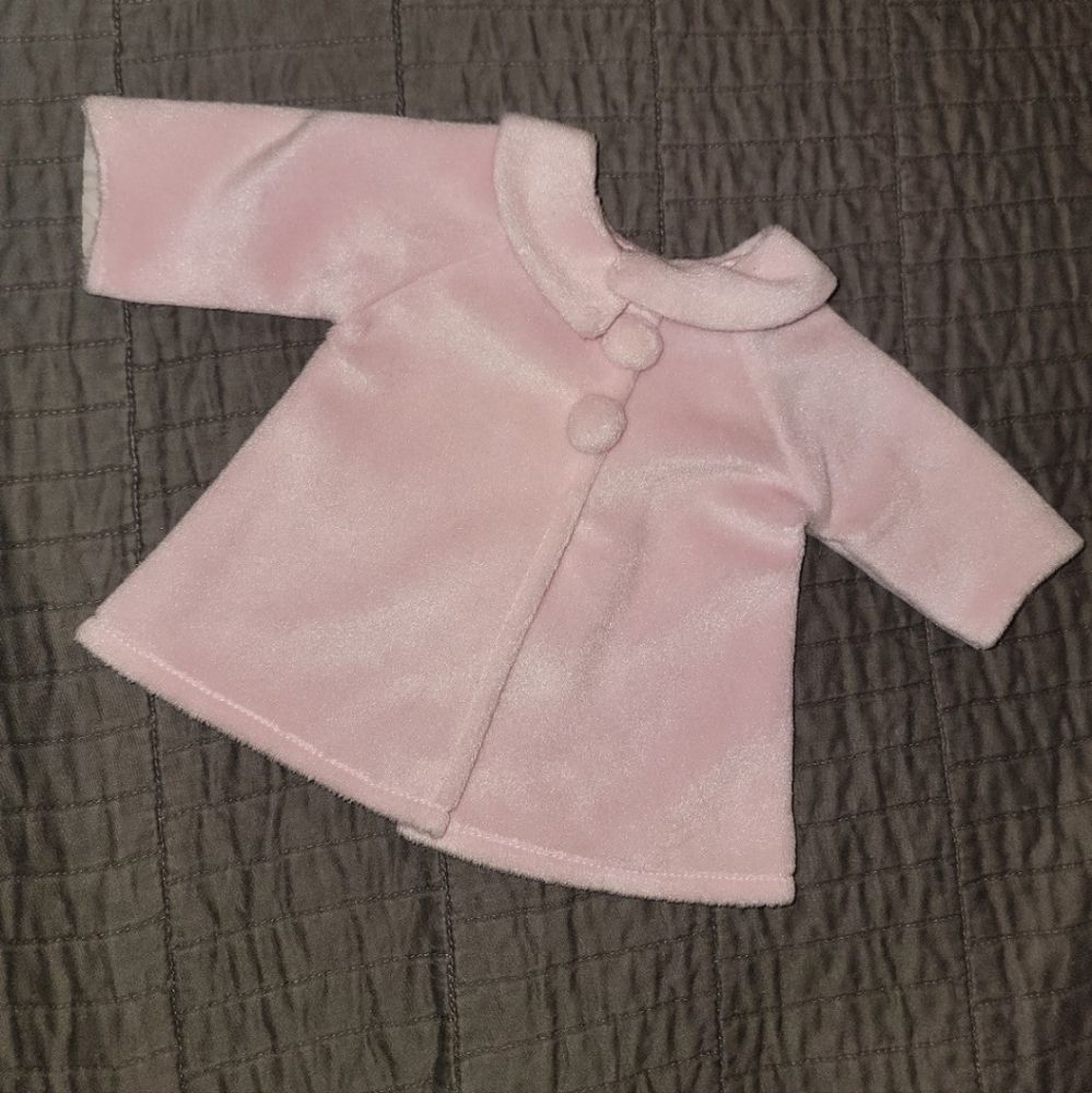 AG Bitty Baby Doll Snowy Day Swing Coat Pink Winter Soft Fur Jacket
